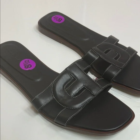 Cole Haan Chrisee Slide Sandal Black Leather New Size 8.5 - Picture 2 of 7